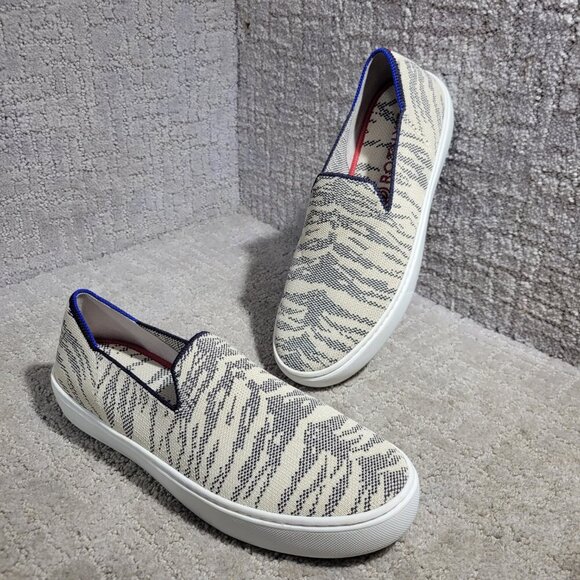 Rothy's The Sneaker Maritime Tiger Stripes Slip On Shoes Women's Multiple Sizes - Picture 11 of 16